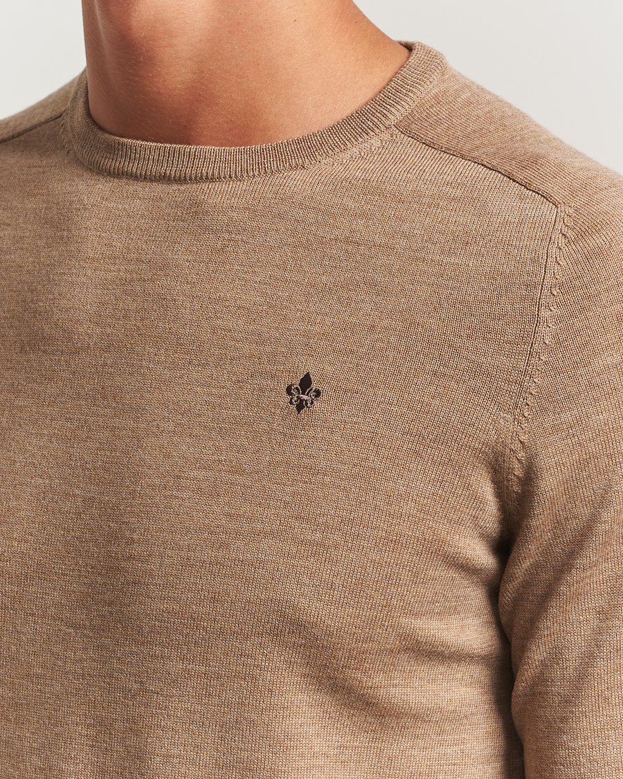 Heren | Truien | Morris | Merino O-Neck Camel