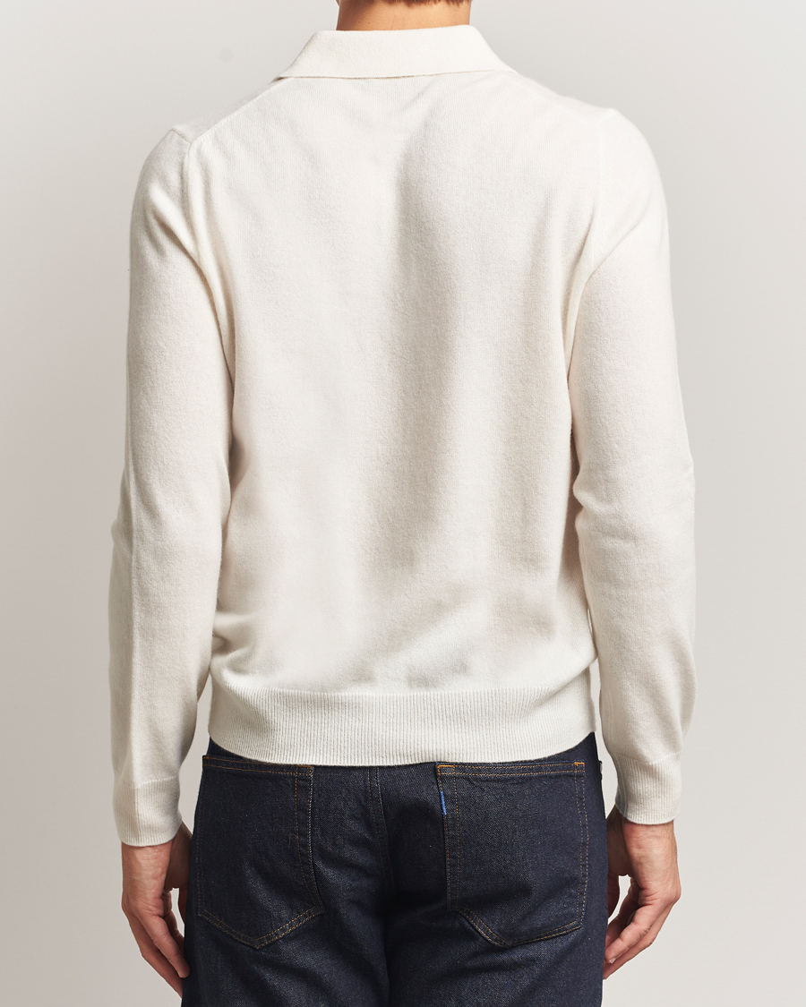 Heren | Truien | Morris | Cashmere Polo Neck Off White