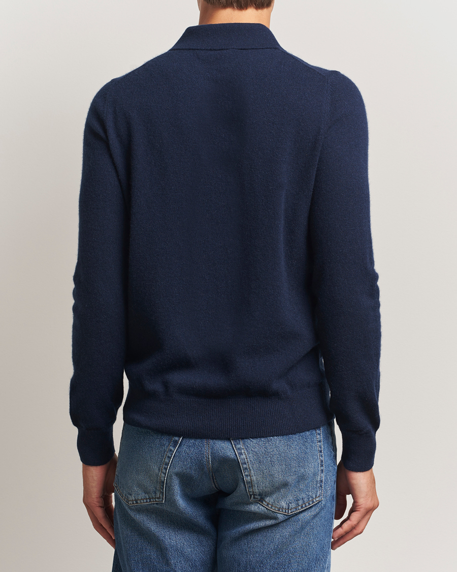 Heren | Truien | Morris | Cashmere Polo Neck Navy