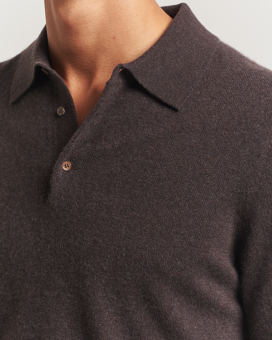 Heren | Truien | Morris | Cashmere Polo Neck Brown