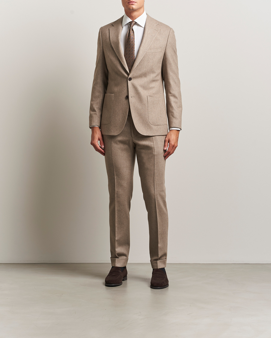 Heren | Blazers | Morris | Flannel Wool Blazer Khaki