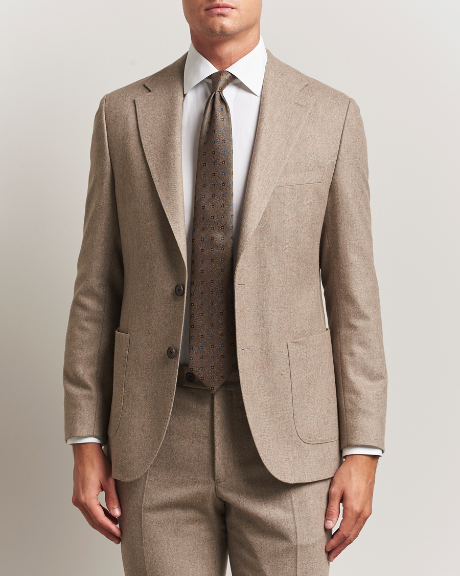 Heren | Blazers | Morris | Flannel Wool Blazer Khaki