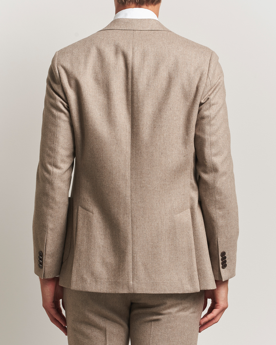 Heren | Blazers | Morris | Flannel Wool Blazer Khaki