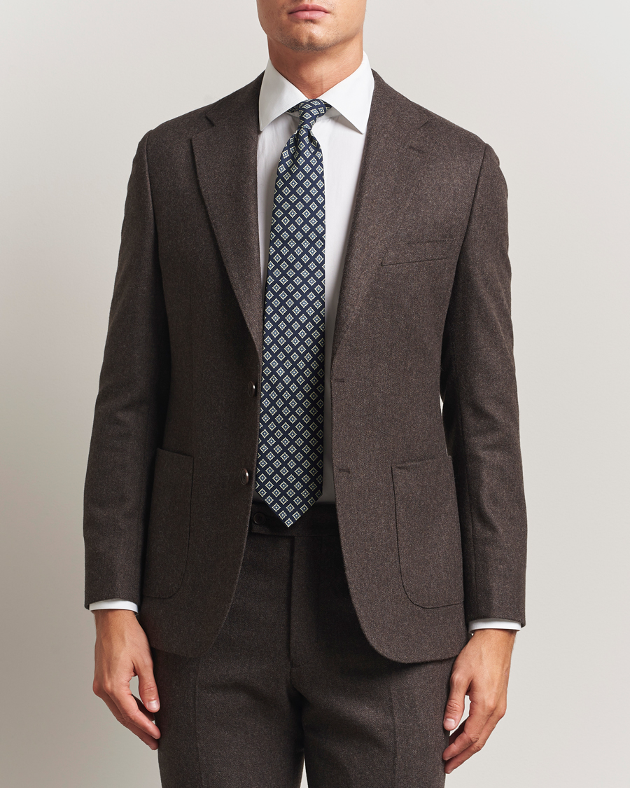 Heren | Blazers | Morris | Flannel Wool Blazer Brown