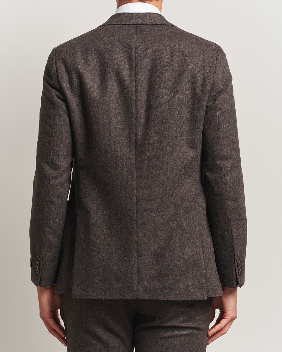 Heren | Blazers | Morris | Flannel Wool Blazer Brown