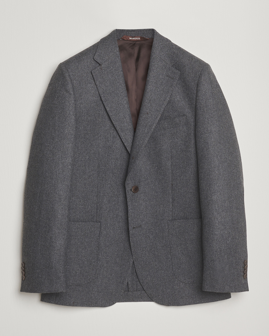 Heren | Blazers | Morris | Flannel Wool Blazer Grey