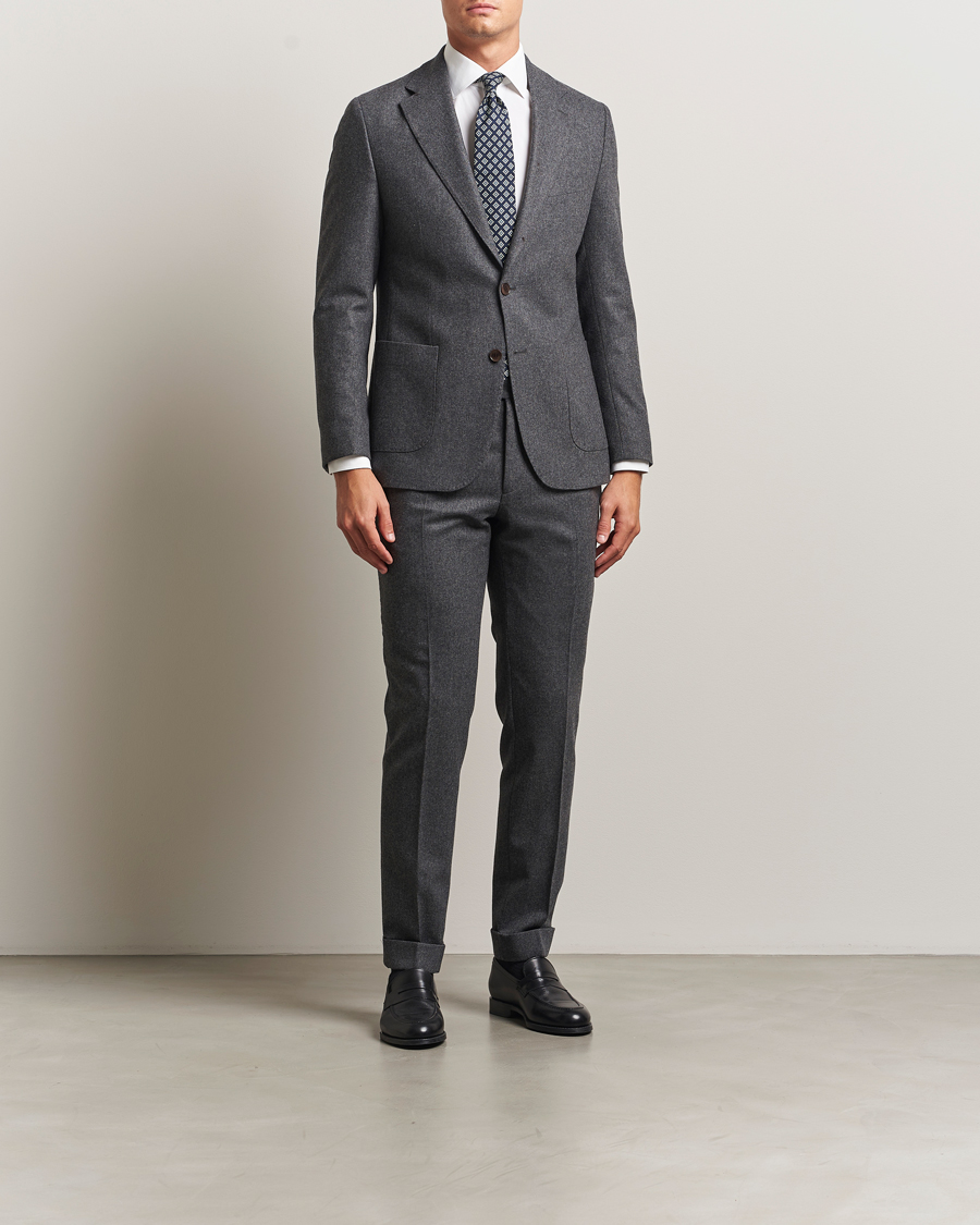 Heren | Blazers | Morris | Flannel Wool Blazer Grey