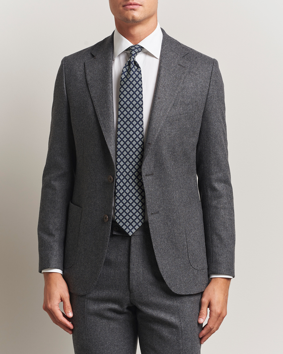 Heren | Blazers | Morris | Flannel Wool Blazer Grey