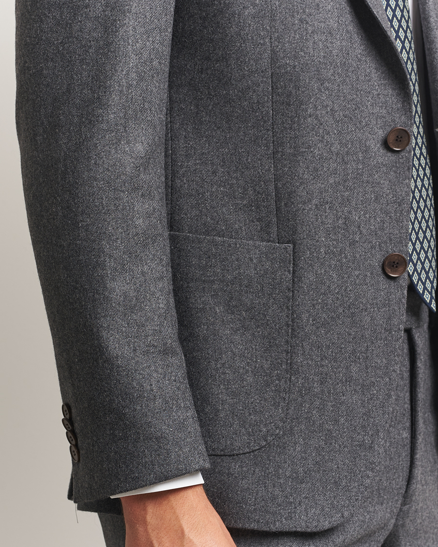 Heren | Blazers | Morris | Flannel Wool Blazer Grey