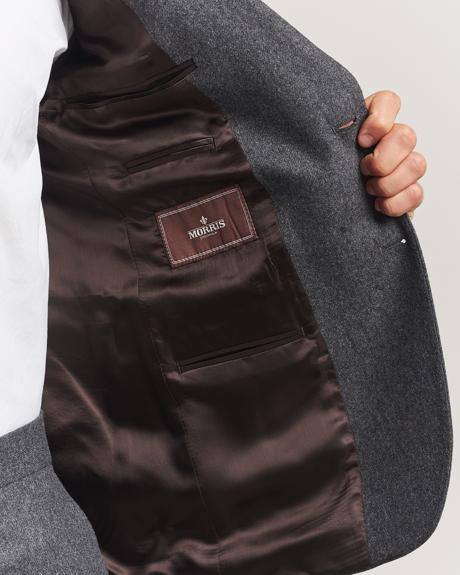Heren | Blazers | Morris | Flannel Wool Blazer Grey