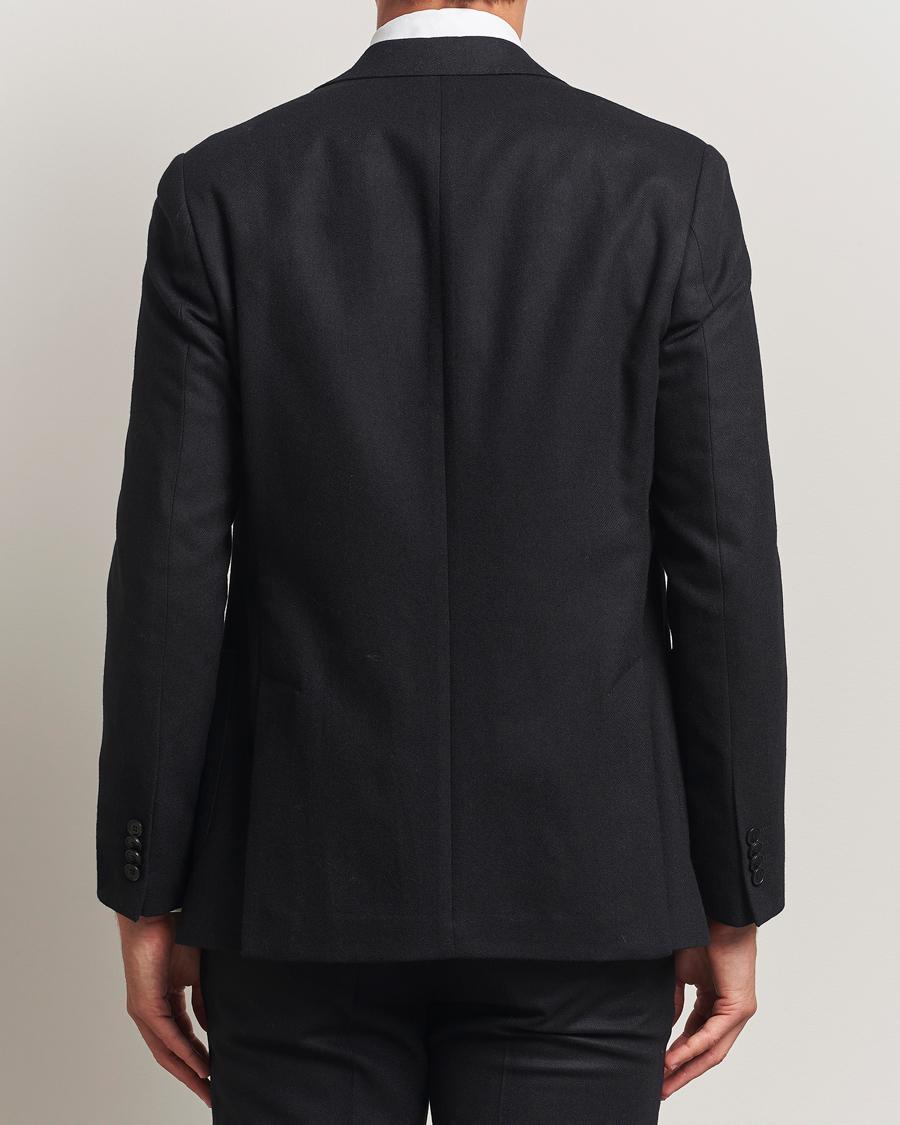 Heren | Blazers | Morris | Flannel Wool Blazer Black