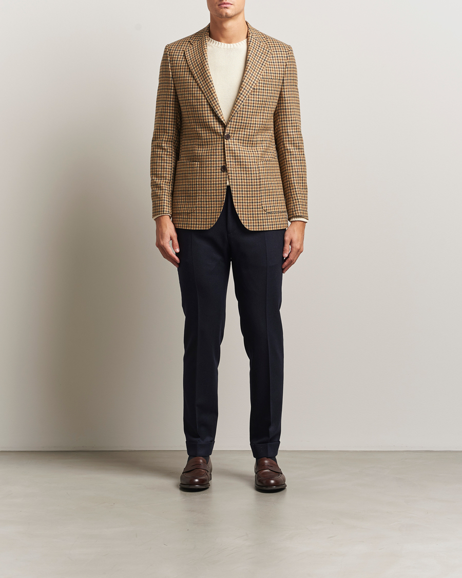 Heren | Blazers | Morris | Wool Sport Check Jacket Brown