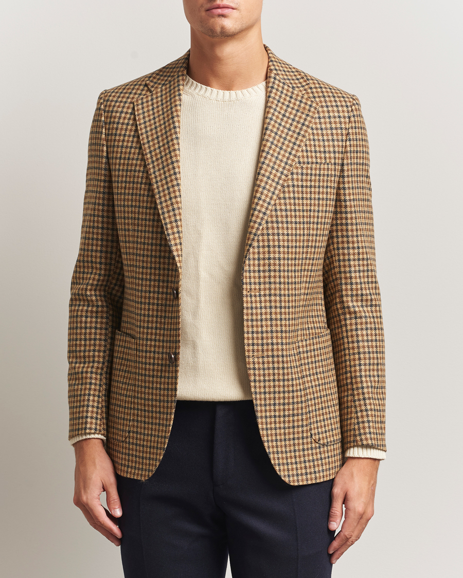 Heren | Blazers | Morris | Wool Sport Check Jacket Brown
