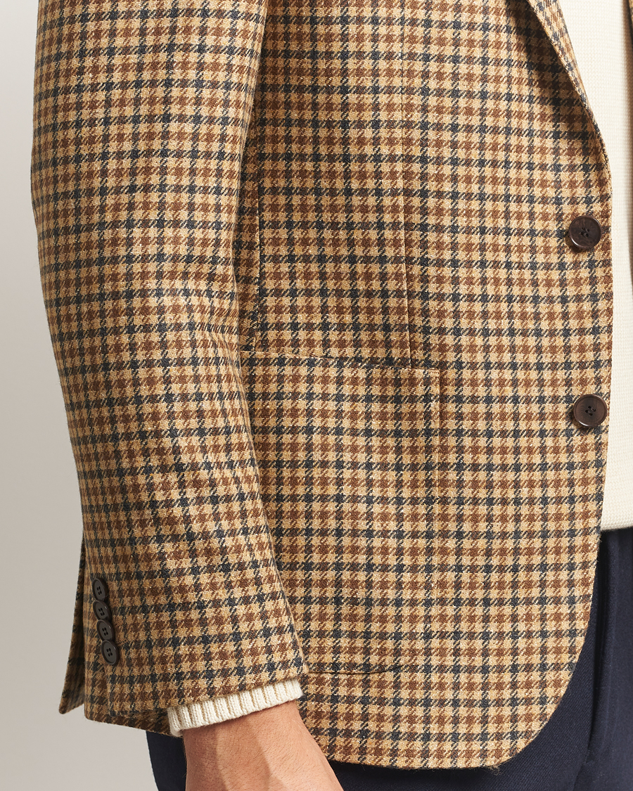 Heren | Blazers | Morris | Wool Sport Check Jacket Brown