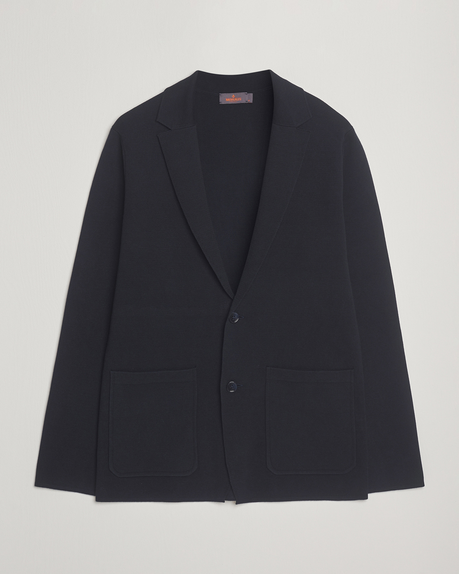 Heren | Blazers | Morris | Jake Knitted Blazer Old Blue