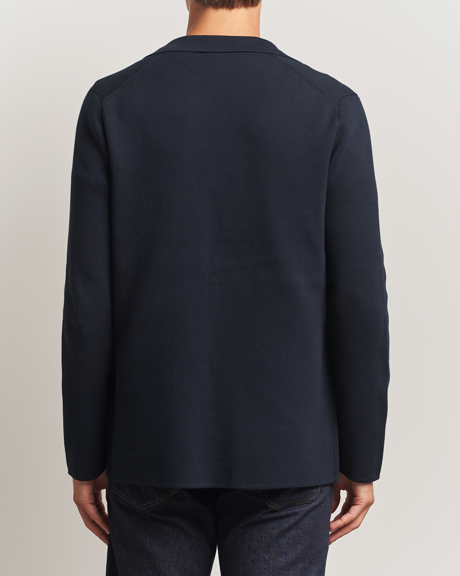 Heren | Blazers | Morris | Jake Knitted Blazer Old Blue