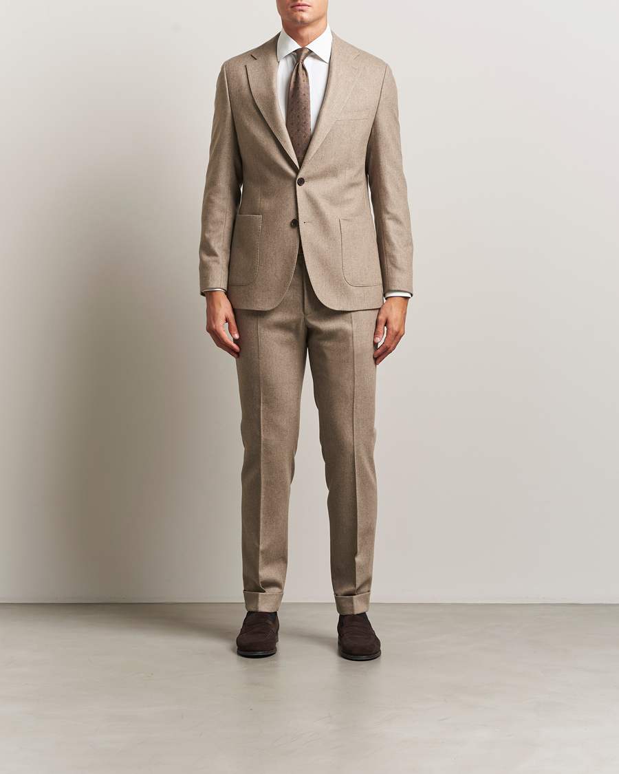 Heren | Broeken | Morris | Jack Flannel Trousers Khaki