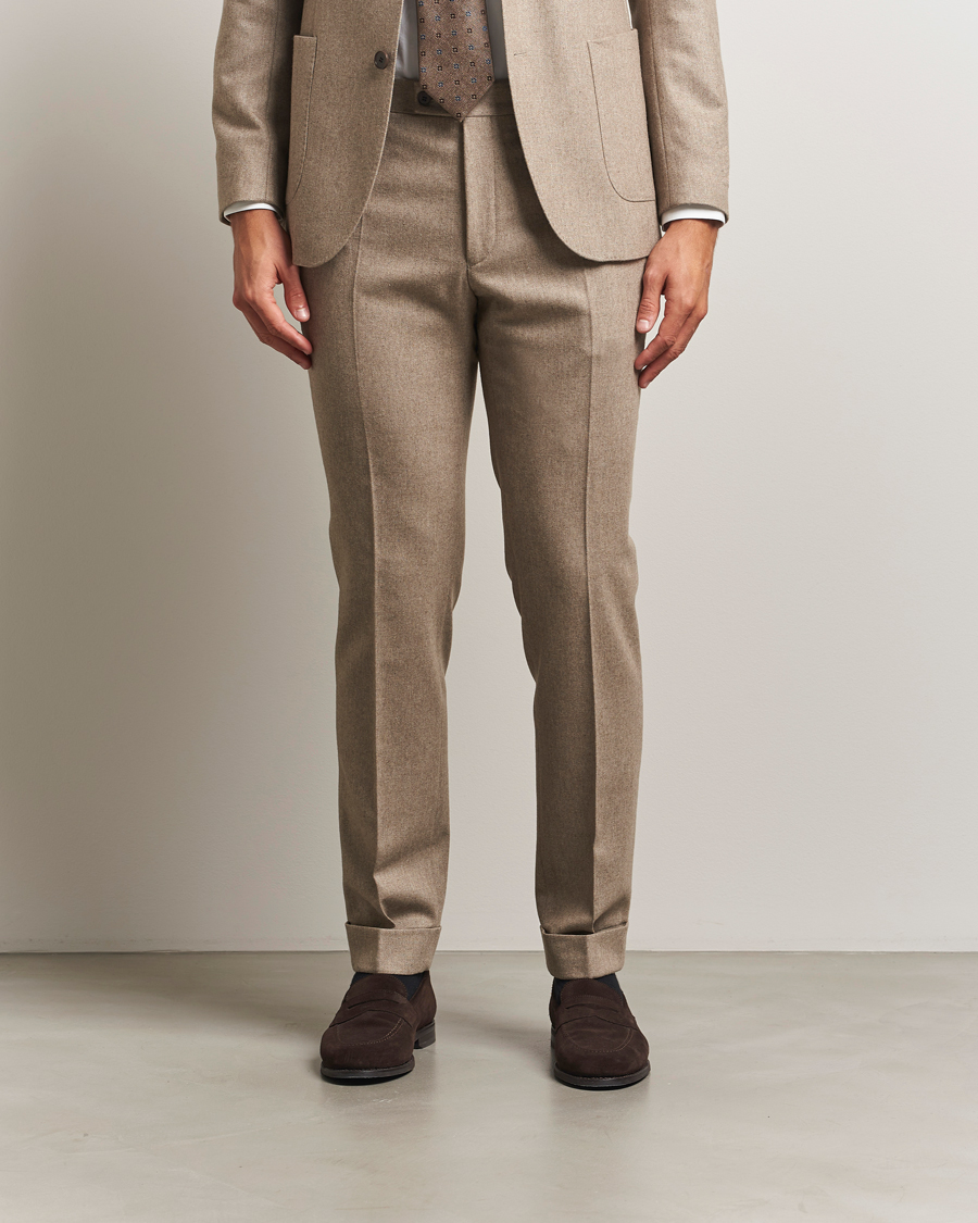 Heren | Broeken | Morris | Jack Flannel Trousers Khaki