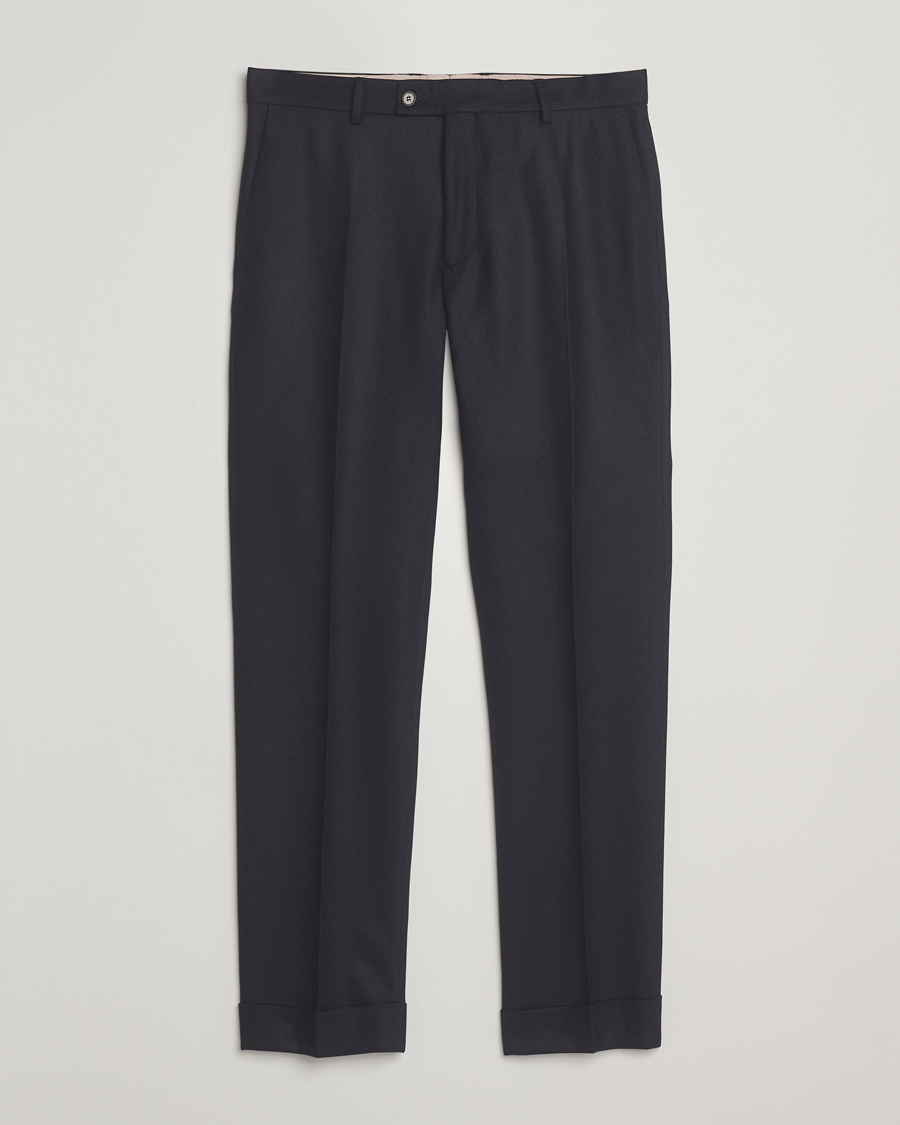 Heren | Broeken | Morris | Jack Flannel Trousers Navy