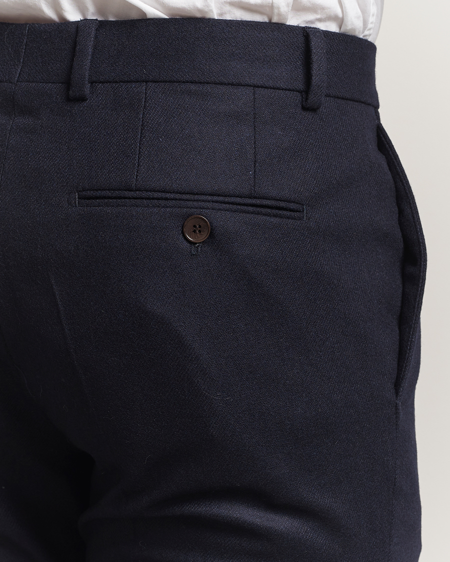 Heren | Broeken | Morris | Jack Flannel Trousers Navy
