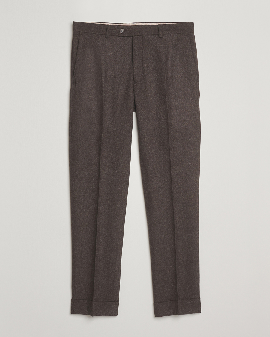 Heren | Broeken | Morris | Jack Flannel Trousers Brown