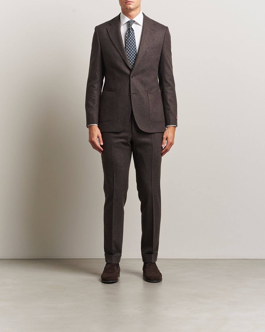 Heren | Broeken | Morris | Jack Flannel Trousers Brown