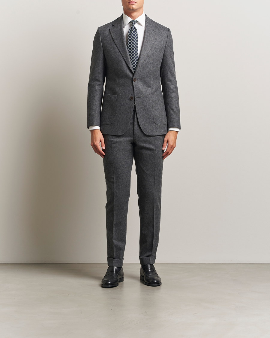 Heren | Broeken | Morris | Jack Flannel Trousers Grey
