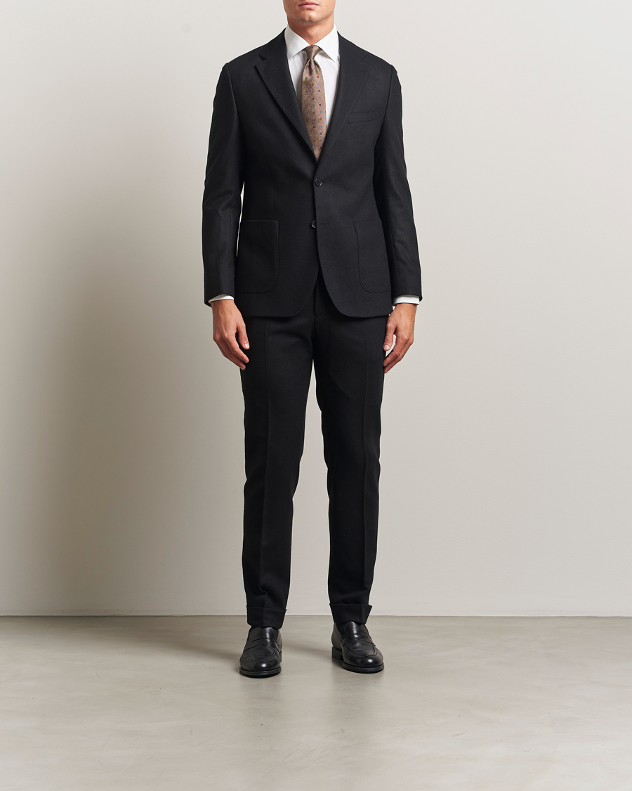 Heren | Broeken | Morris | Jack Flannel Trousers Black