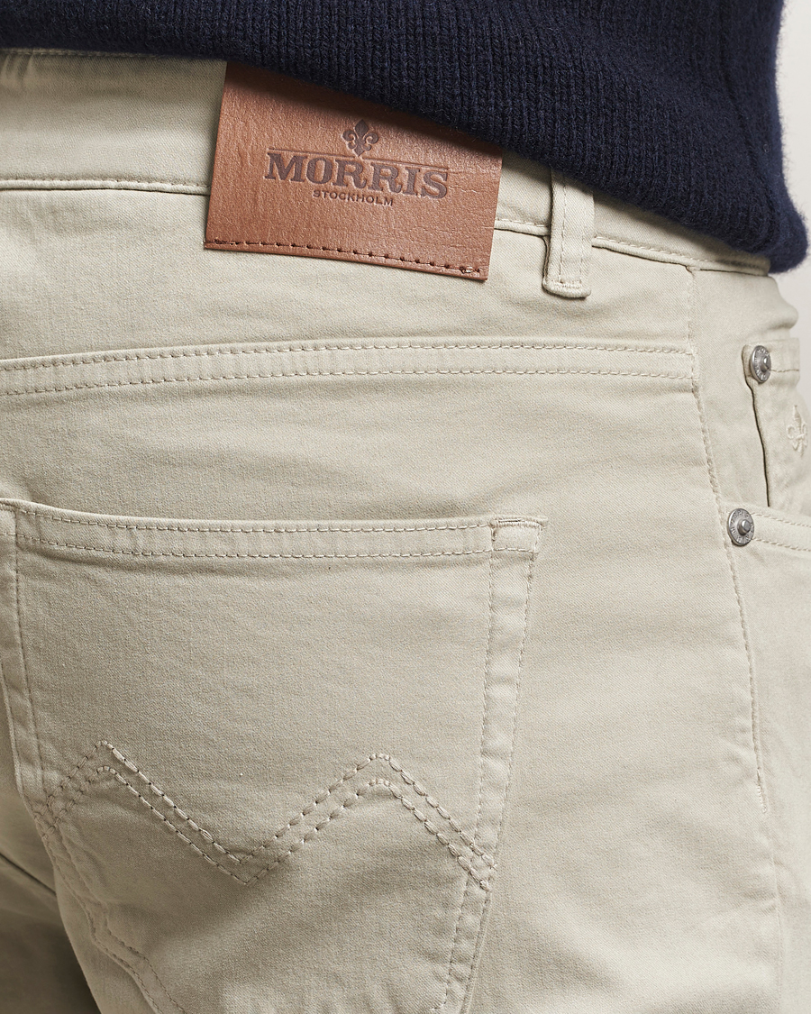 Heren | Broeken | Morris | James Brushed 5-Pocket Pants Khaki