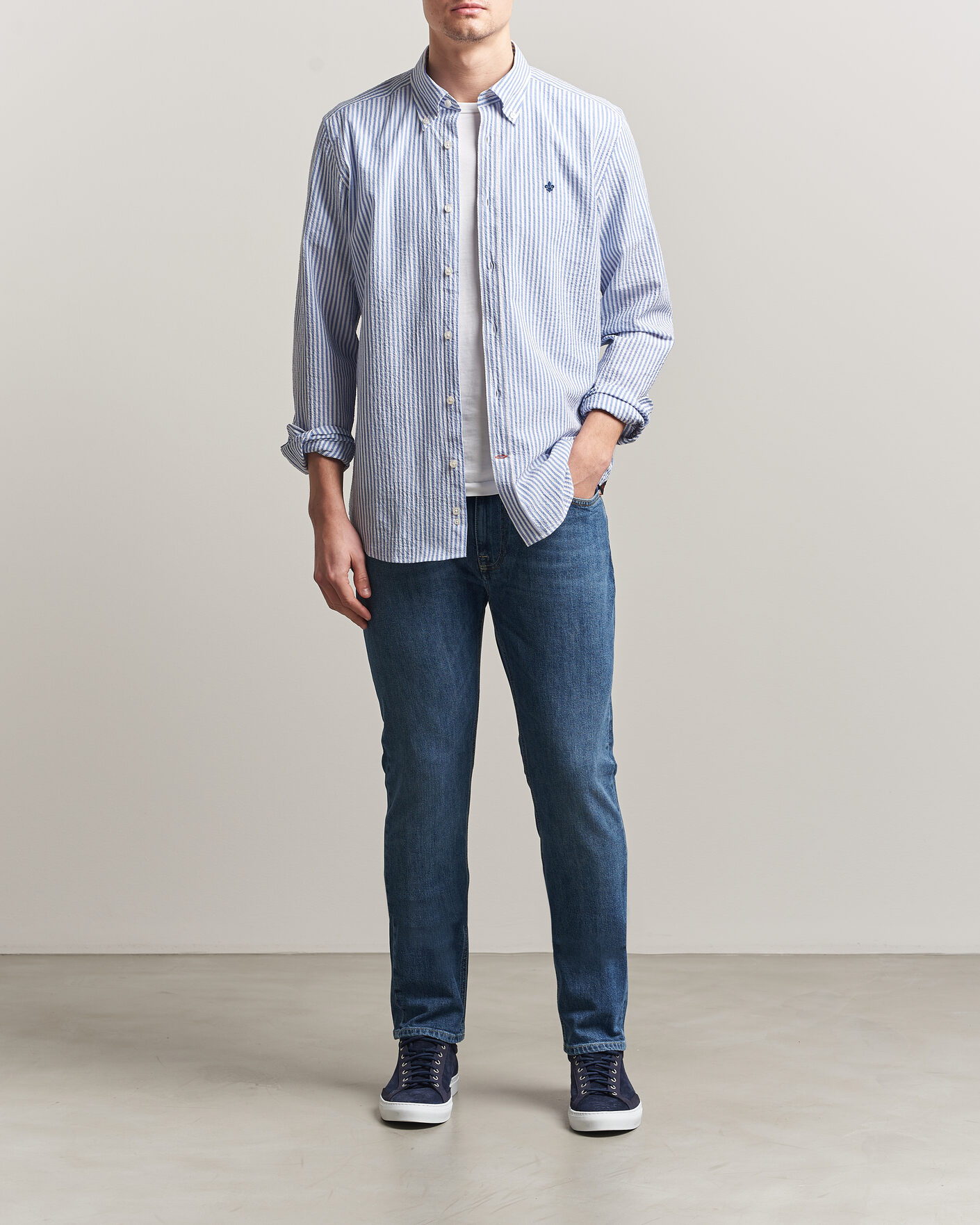 Heren | Jeans | Morris | Steve Stretch Jeans One Year Wash
