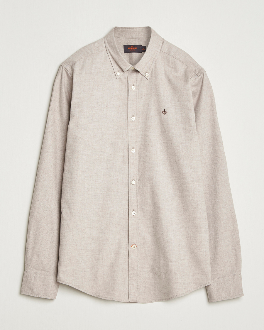 Heren | Overhemden | Morris | Watts Flannel Shirt Khaki