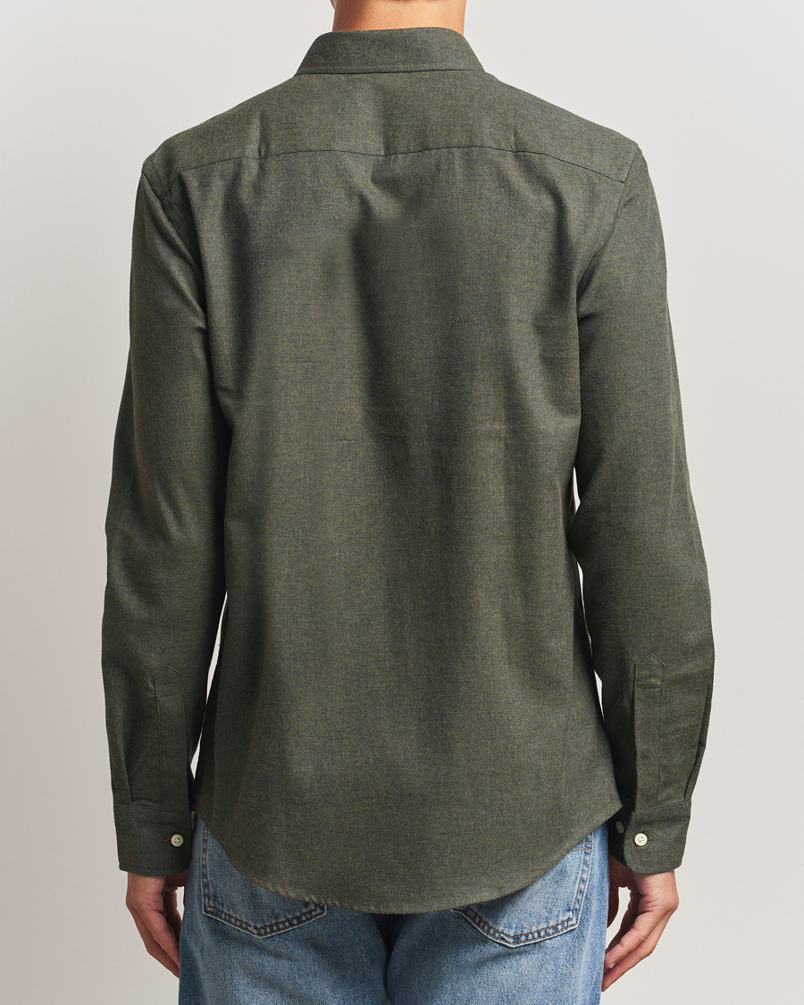 Heren | Overhemden | Morris | Watts Flannel Shirt Olive