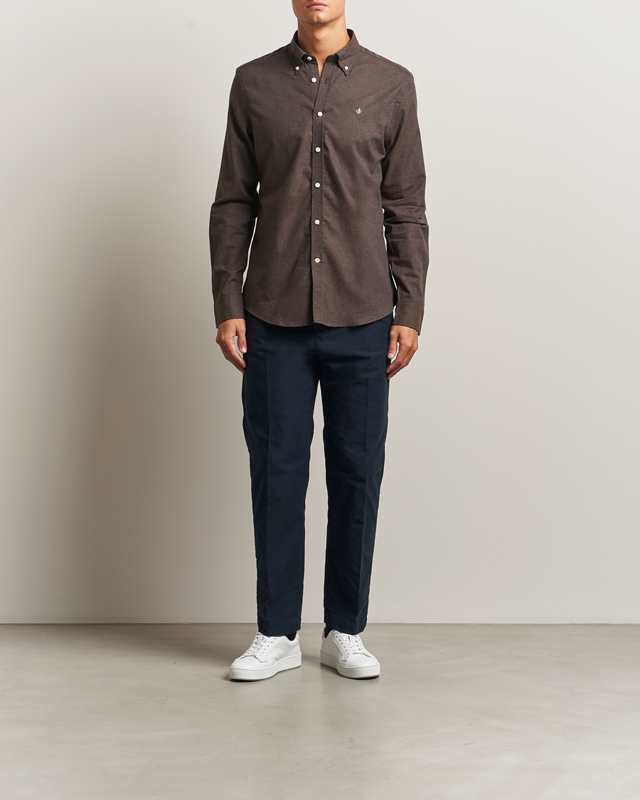 Heren | Overhemden | Morris | Watts Flannel Shirt Brown