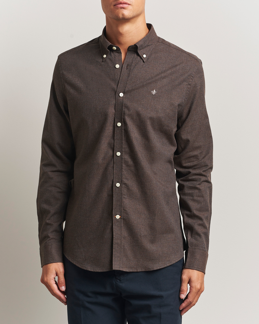 Heren | Overhemden | Morris | Watts Flannel Shirt Brown