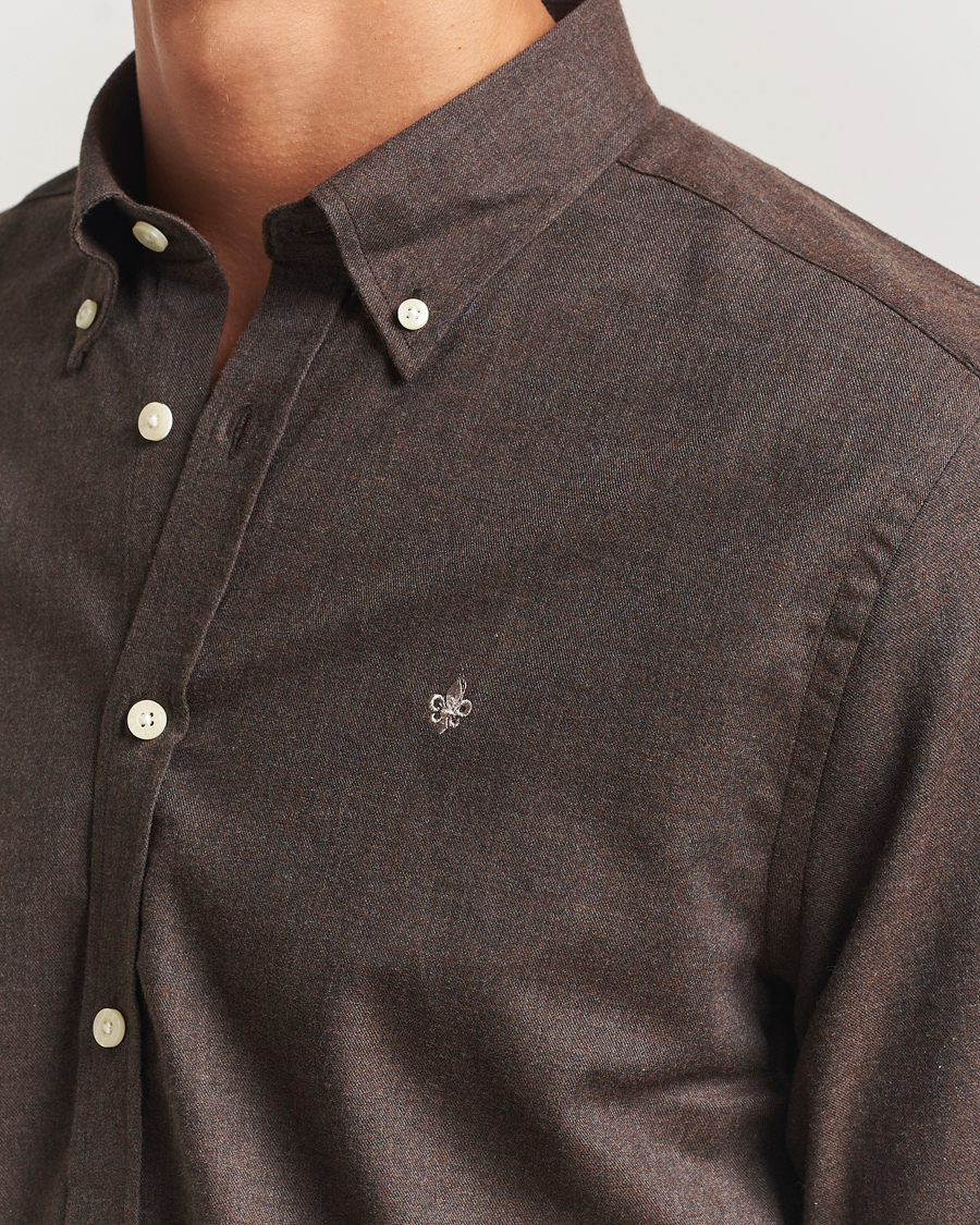 Heren | Overhemden | Morris | Watts Flannel Shirt Brown