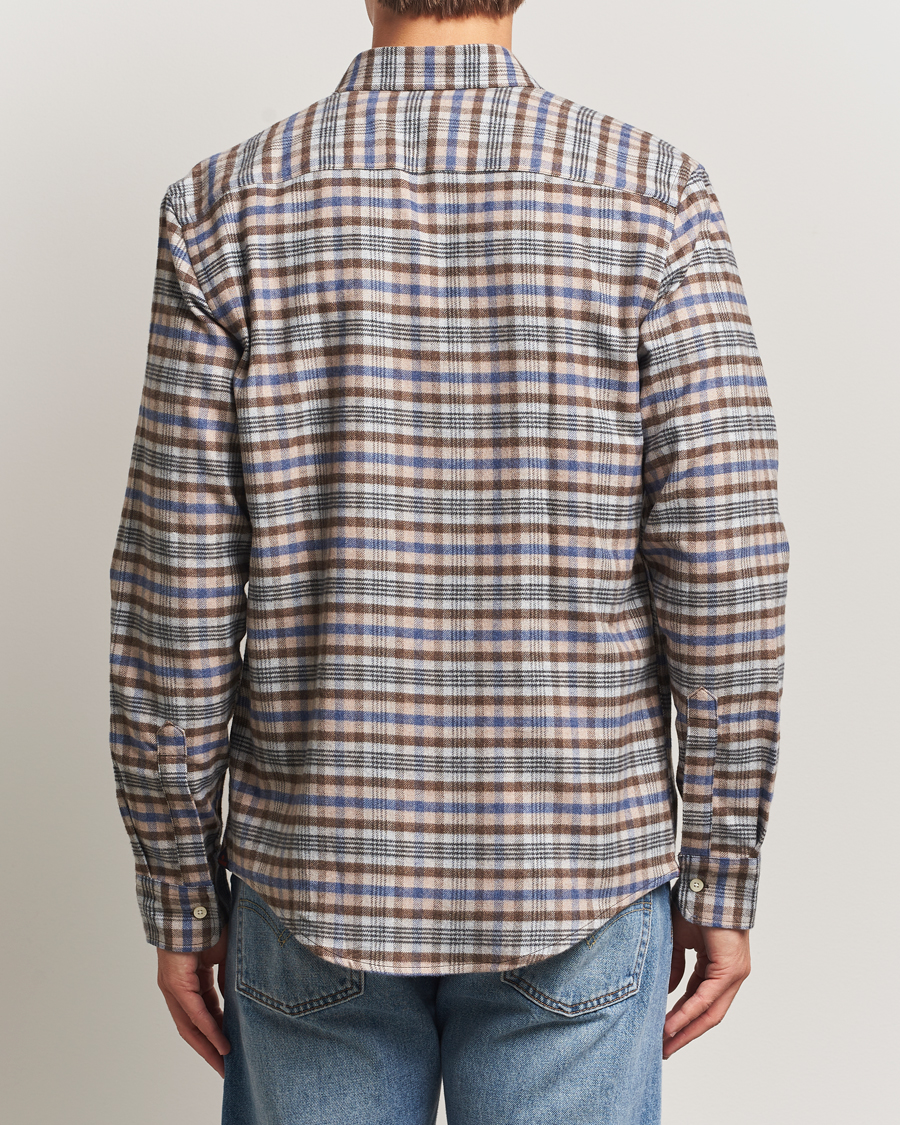 Heren | Overhemden | Morris | Flannel Check Shirt Brown