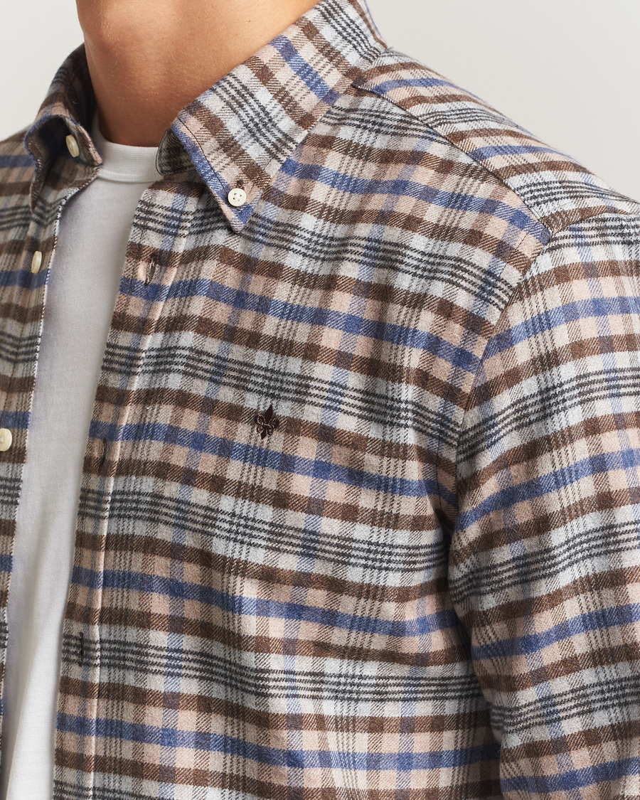 Heren | Overhemden | Morris | Flannel Check Shirt Brown