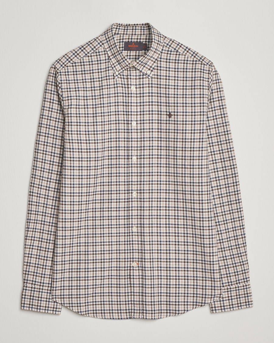 Heren | Overhemden | Morris | Watts Flannel Check Shirt Brown