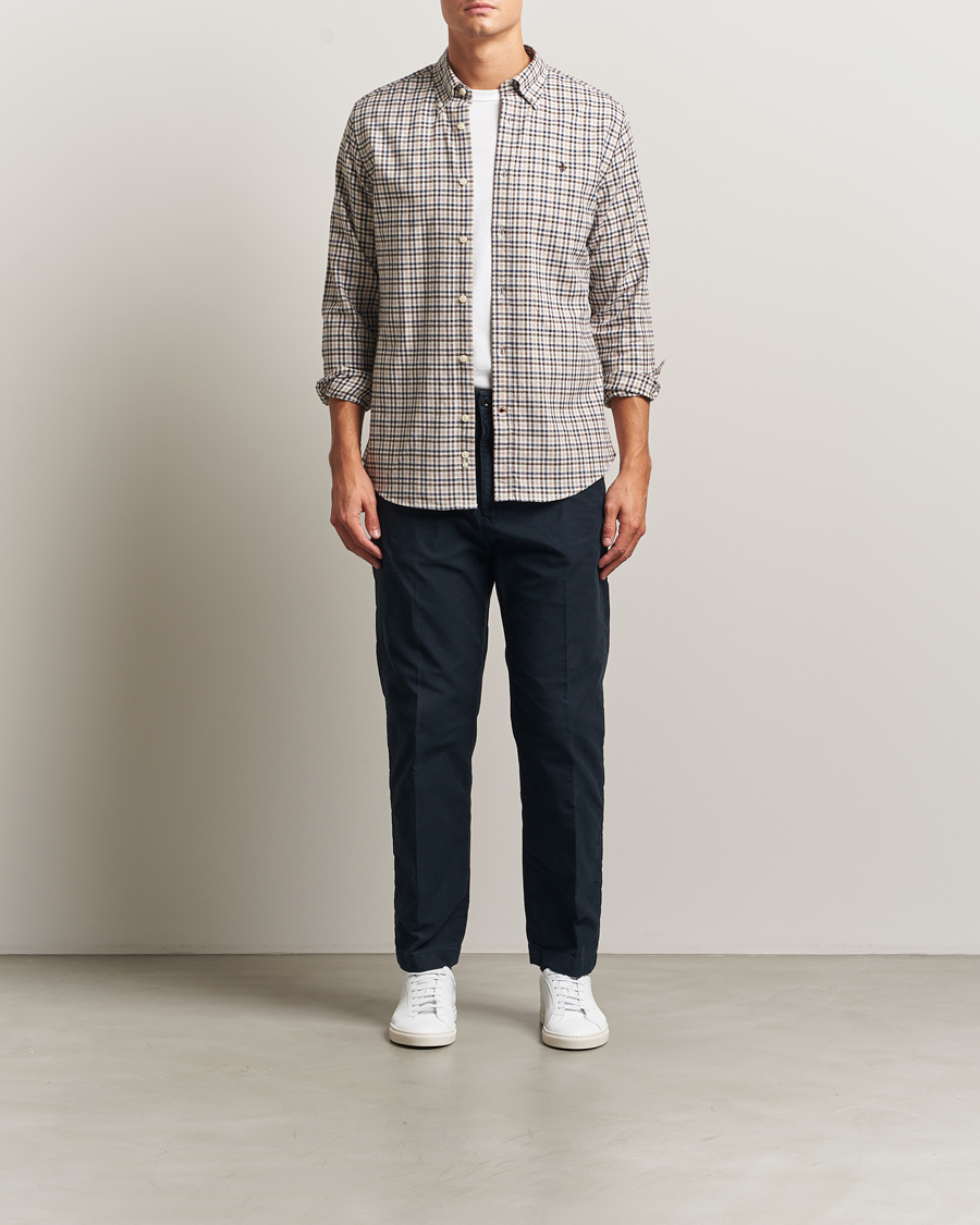 Heren | Overhemden | Morris | Watts Flannel Check Shirt Brown