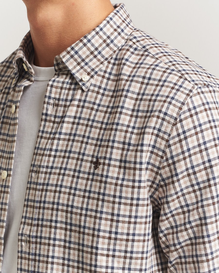 Heren | Overhemden | Morris | Watts Flannel Check Shirt Brown