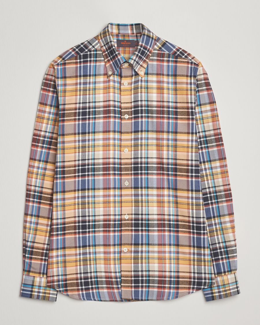 Heren | Overhemden | Morris | Happy Tartan Check Shirt Yellow