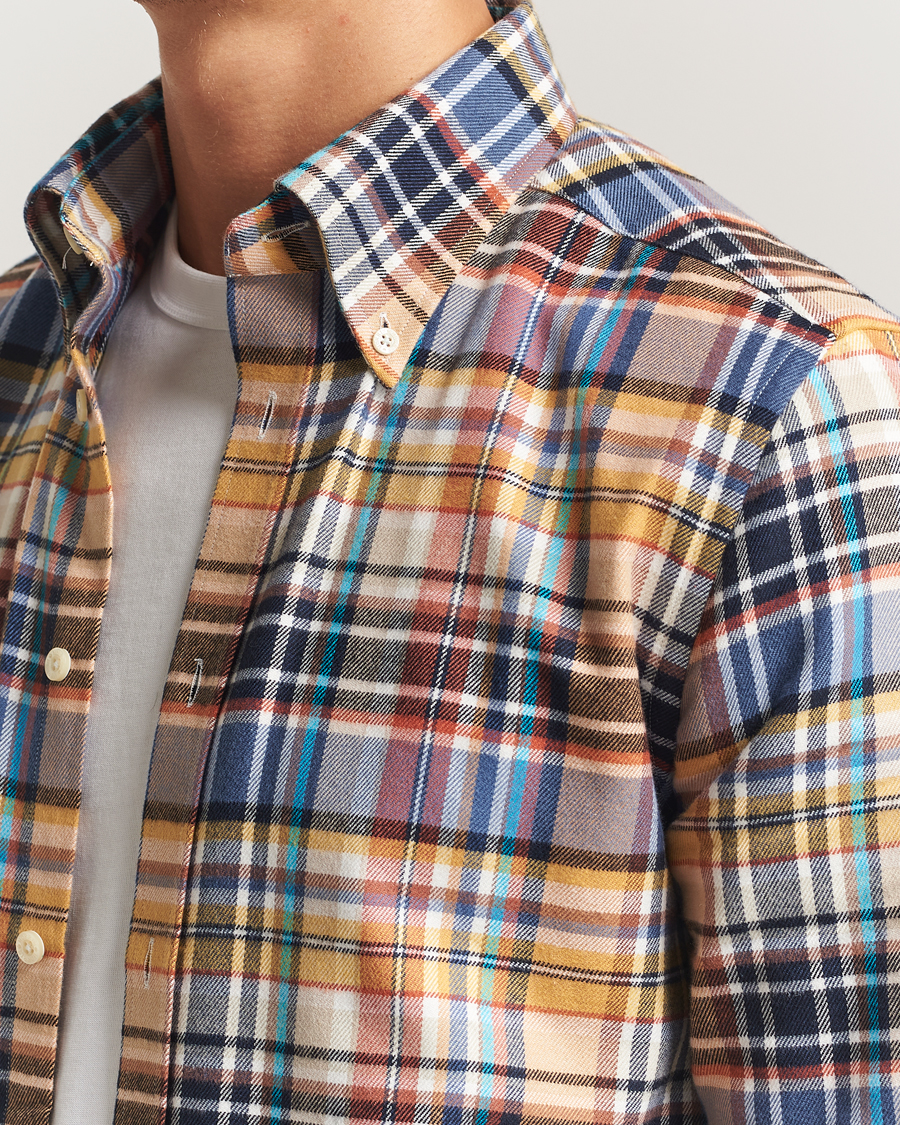 Heren | Overhemden | Morris | Happy Tartan Check Shirt Yellow