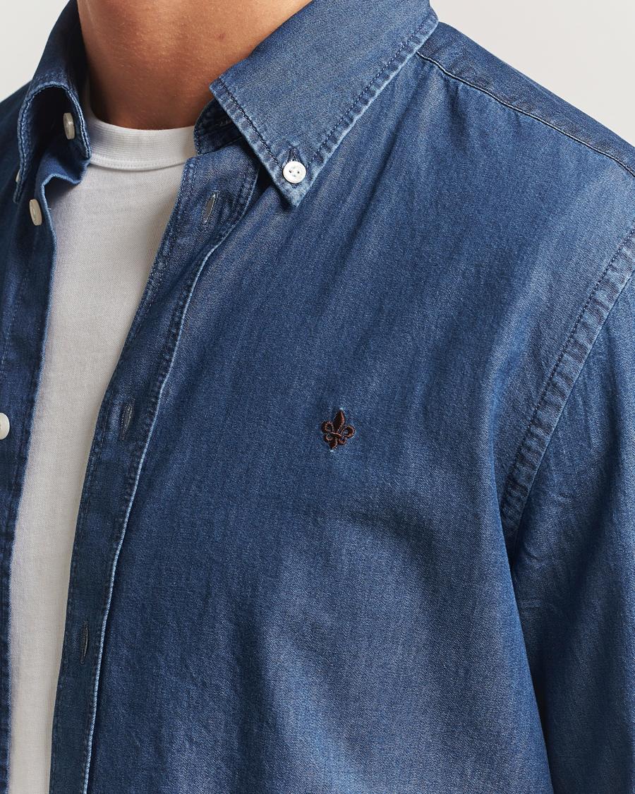 Heren | Overhemden | Morris | Light Denim Shirt Blue
