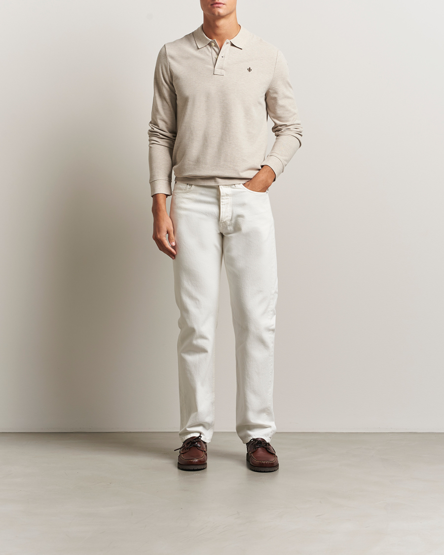 Heren | Truien | Morris | Camden Long Sleeve Polo Shirt Khaki