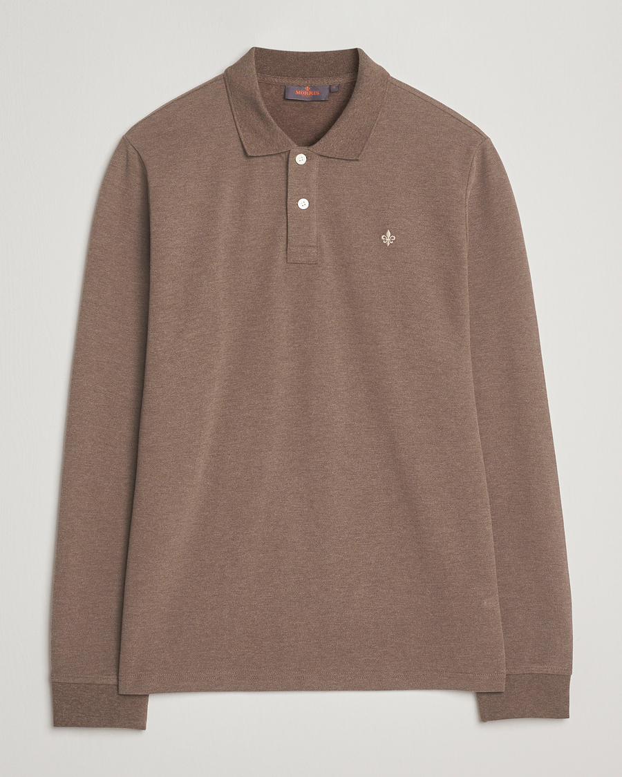Heren | Truien | Morris | Camden Long Sleeve Polo Brown