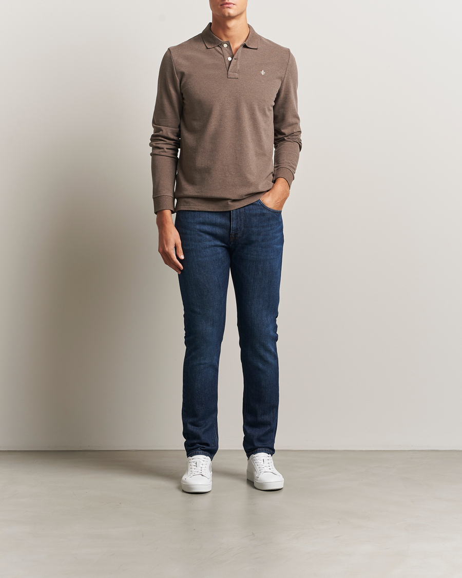 Heren | Truien | Morris | Camden Long Sleeve Polo Brown