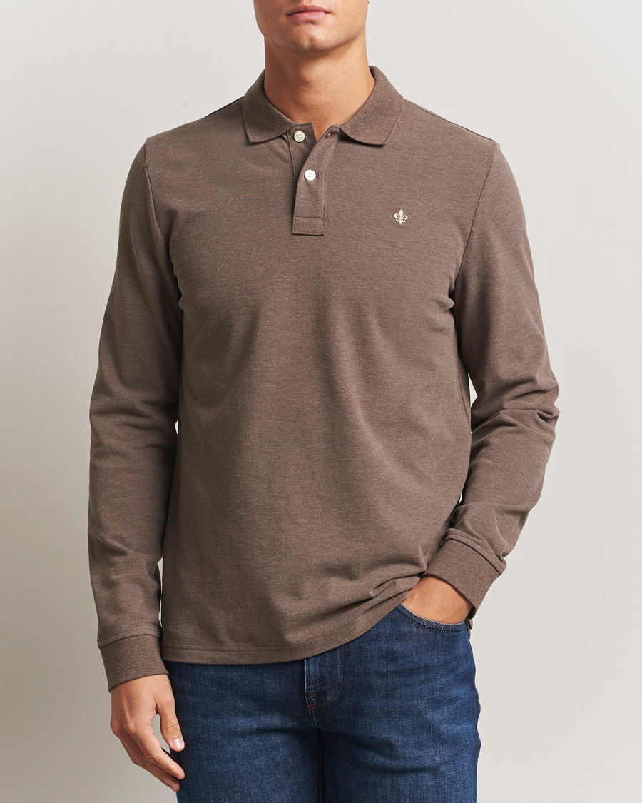 Heren | Truien | Morris | Camden Long Sleeve Polo Brown