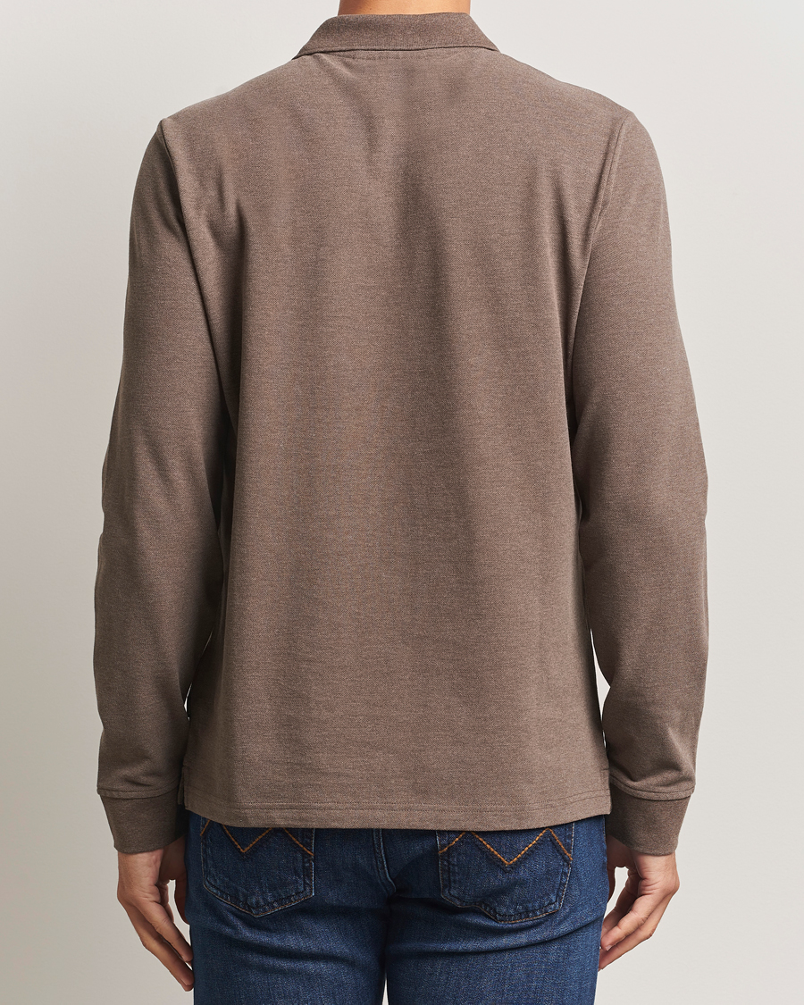 Heren | Truien | Morris | Camden Long Sleeve Polo Brown
