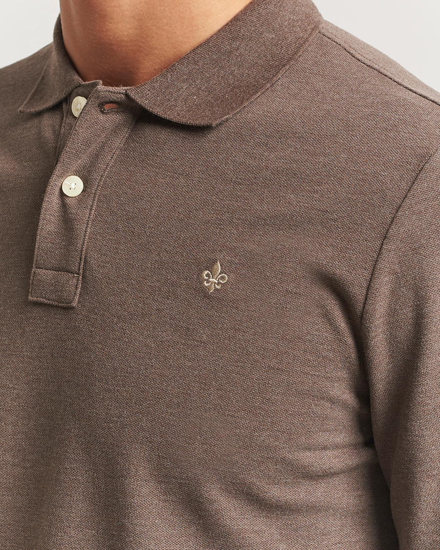 Heren | Truien | Morris | Camden Long Sleeve Polo Brown