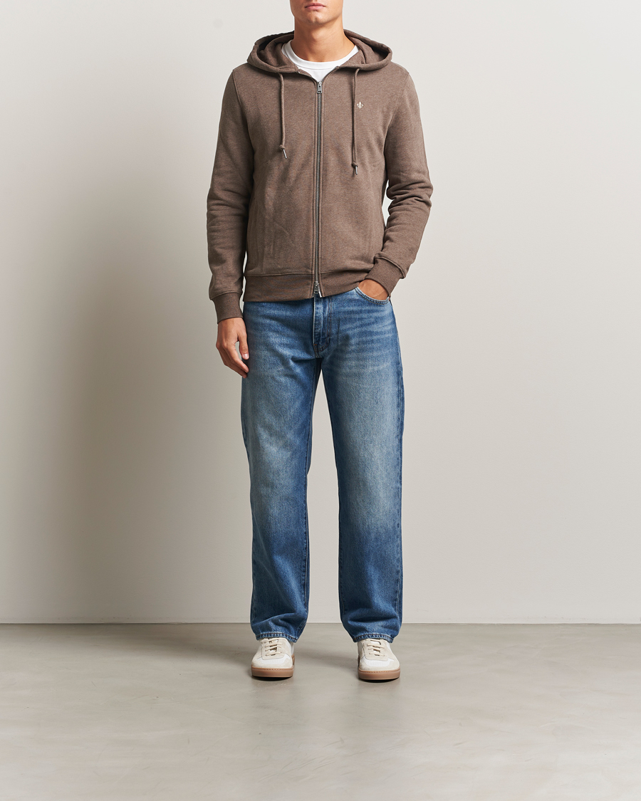 Heren | Truien | Morris | Brandon Lily Full Zip Hoodie Brown
